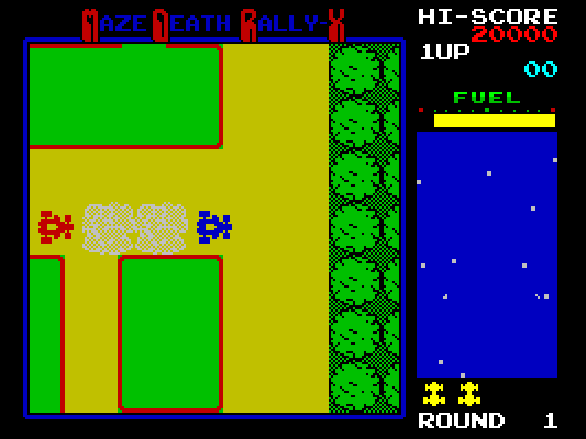 Maze Death Rally-X - In-Game Screen