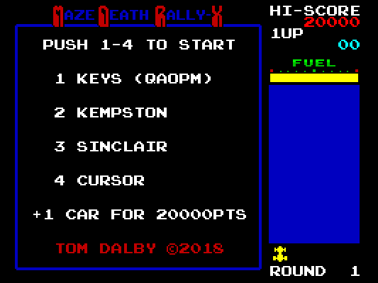 Maze Death Rally-X - Title Screen